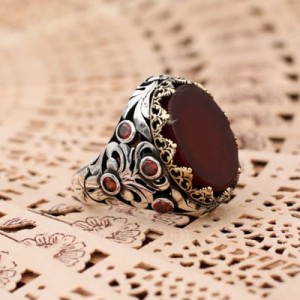 Yemeni Aqeeq Stone Ring For Men